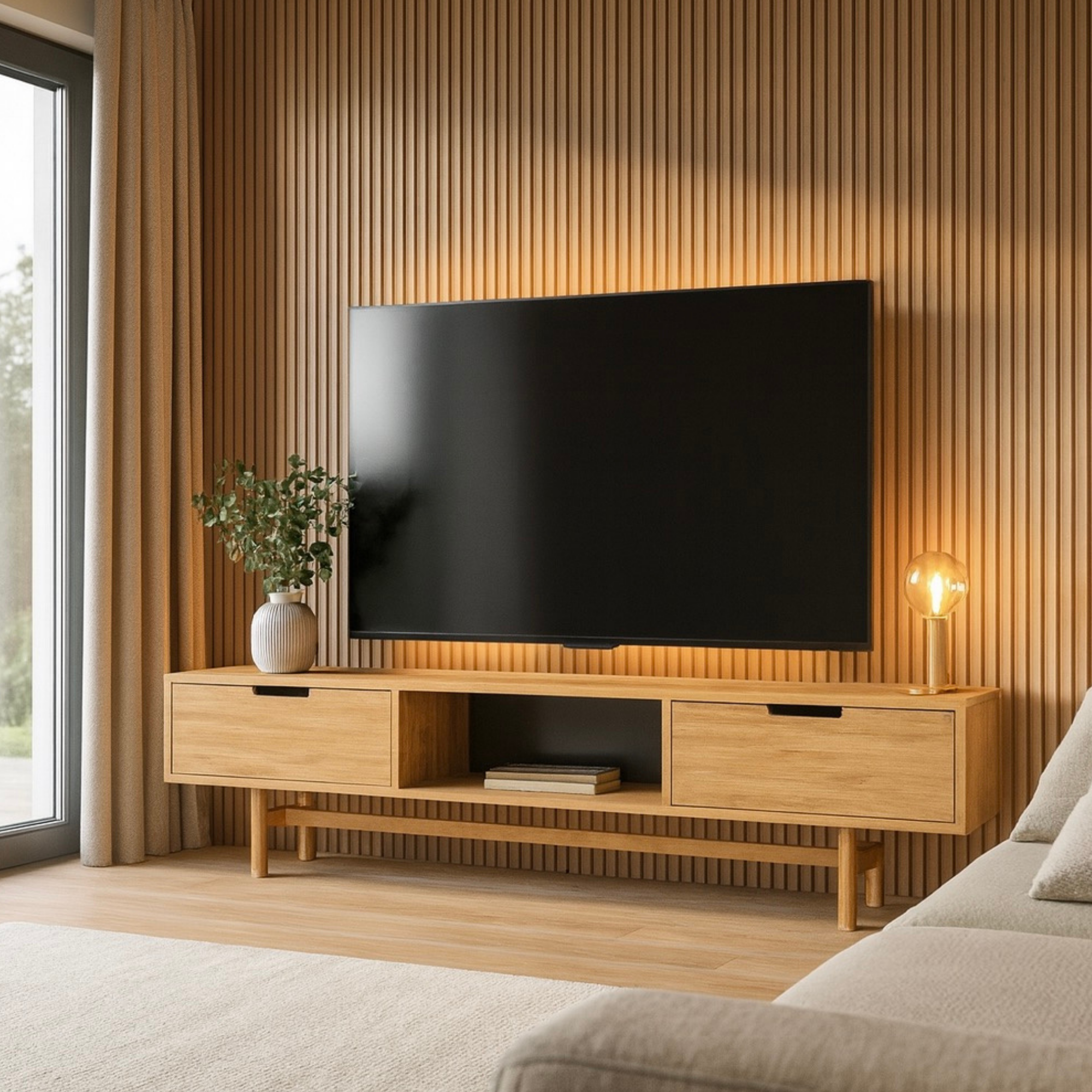 Szafka RTV-44 Drewno Lite Dąb Loft Lakier Rozmiary od 100 cm do 200 cm PREMIUM